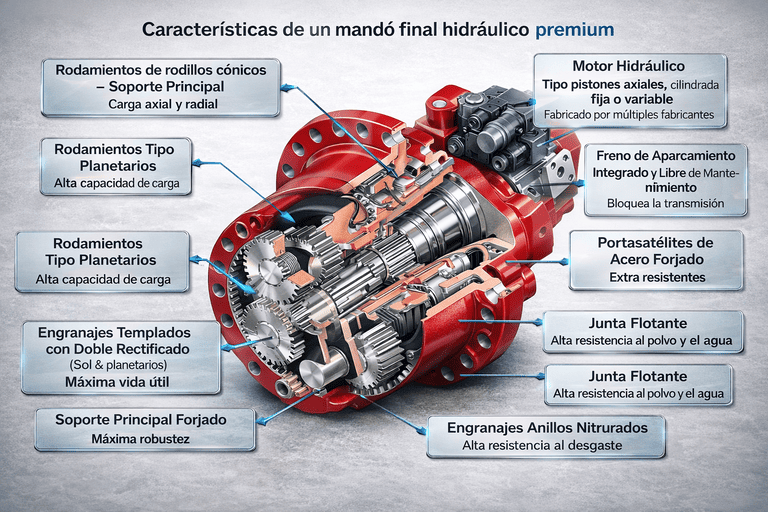 Características de Mandos Finales Características de un mando final hidráulico